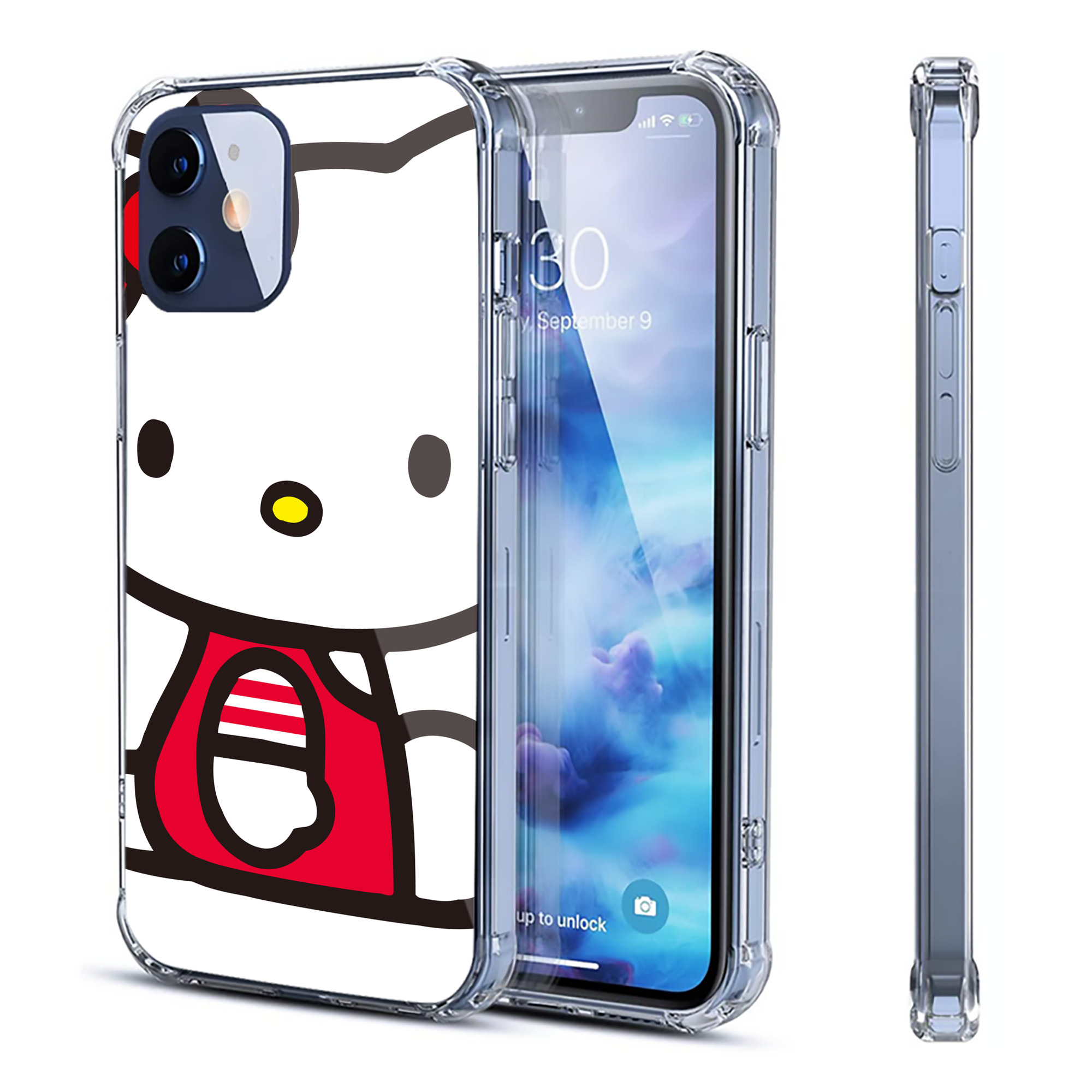 （画像用） Hello Kitty ハローキティ 【iPhone 12シリーズ対応】透明スマホケース（クリアソフトケース）